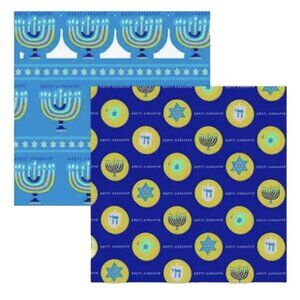 Hallmark Wrapping Paper Hanukkah 2 Roll  70 sq ft Each Roll 35 sq ft Menorah
